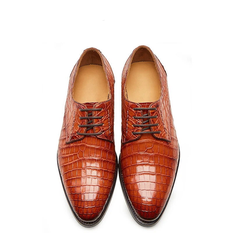 CWV Custom men dress shoes handmade men formal shoes crocodile business dress shoes England casual men crocodile leather shoes