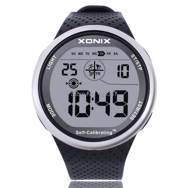 Xonix Mens Sports Watch Self Calibrating Digital Waterproof 100m Multifunctional Swim Diver Outdoor Wristwatch Birthday Gift