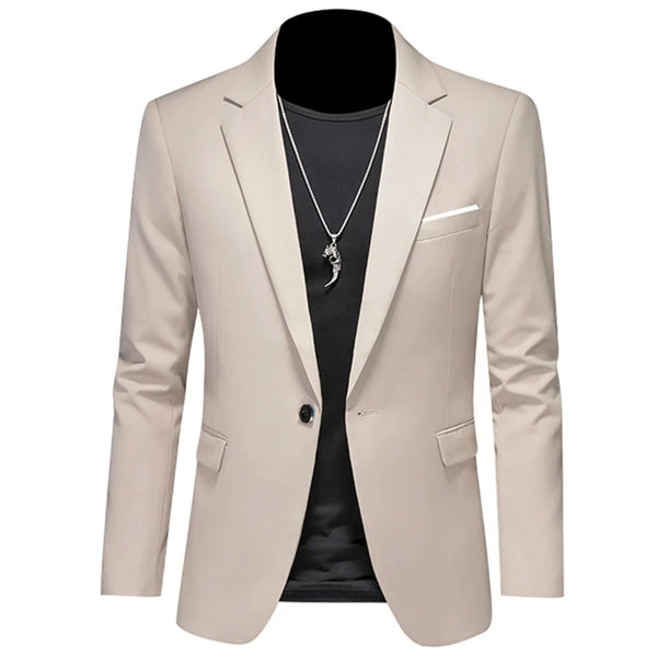 2024 Fashion New Men's Casual Business Slim Fit Formal Dress Blazers Jacket Suit Coat