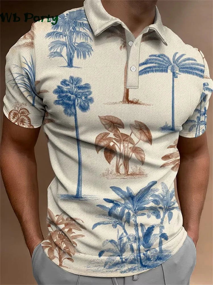 Simple Graphic T shirts Polo T shirt Men Lapel T-shirts for Men Fashion Casual Men's Shirts Mens Clothes Simple 3D Print Tops