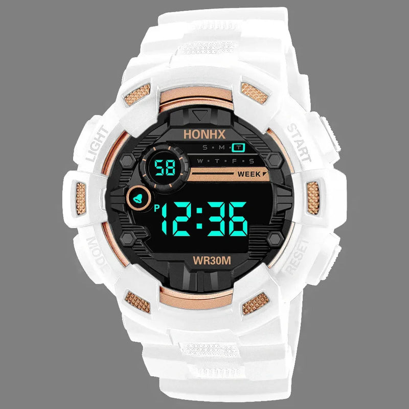 YIKAZE Y04 Men Sports Watch Simple Style Luminous Date Man Digital Watch Multifunctional Waterproof Smart Led Electronic Watches