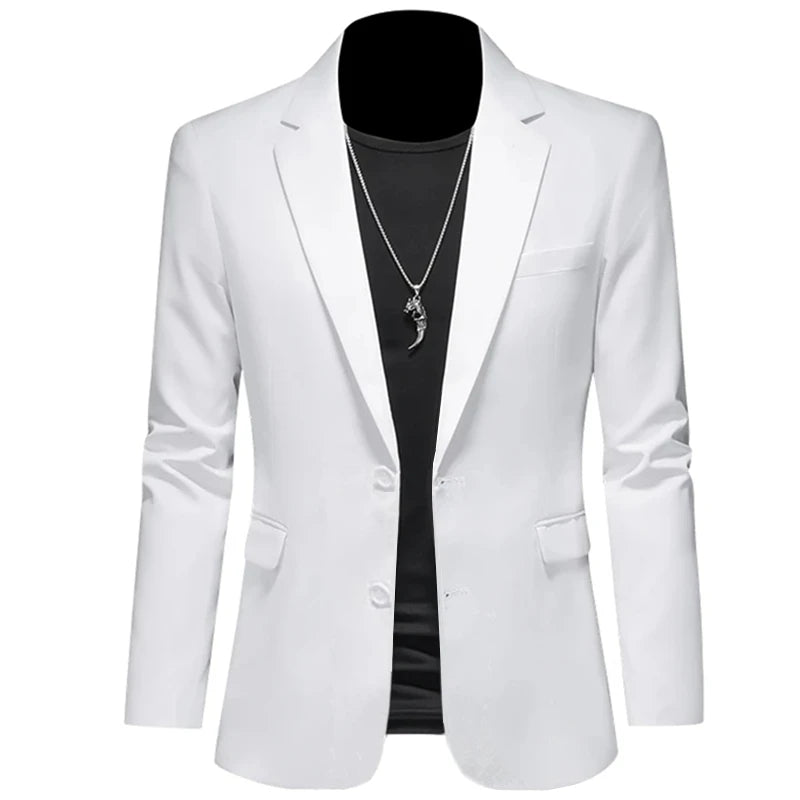 2024 Fashion New Men's Casual Business Slim Fit Formal Dress Blazers Jacket Suit Coat