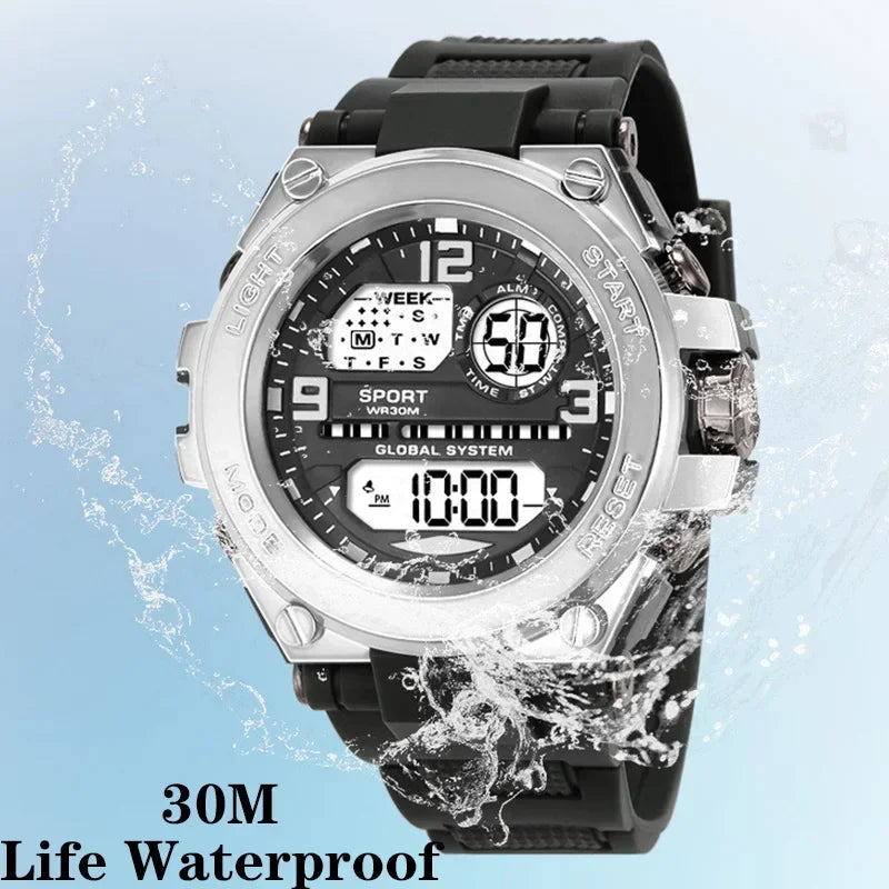 Men's Sports Watches 30M Waterproof Multifunction Clock Outdoor Military Digital Watch Smart Electronic Wristwatch for man Kids