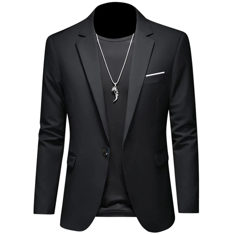 2024 Fashion New Men's Casual Business Slim Fit Formal Dress Blazers Jacket Suit Coat