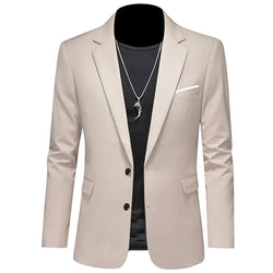 2024 Fashion New Men's Casual Business Slim Fit Formal Dress Blazers Jacket Suit Coat