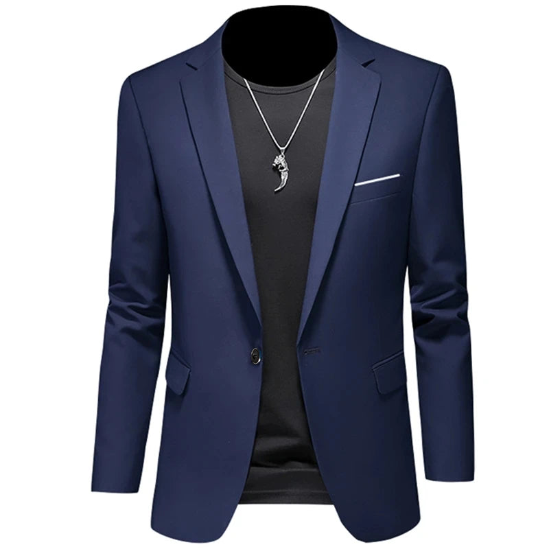 2024 Fashion New Men's Casual Business Slim Fit Formal Dress Blazers Jacket Suit Coat