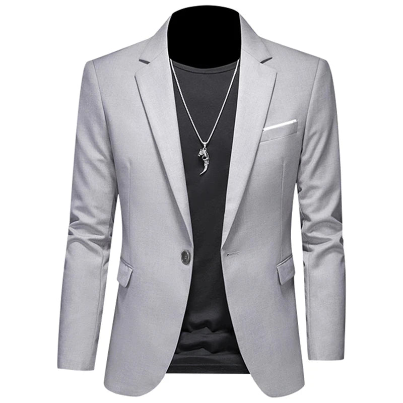 2024 Fashion New Men's Casual Business Slim Fit Formal Dress Blazers Jacket Suit Coat