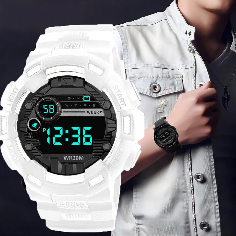 YIKAZE Y04 Men Sports Watch Simple Style Luminous Date Man Digital Watch Multifunctional Waterproof Smart Led Electronic Watches