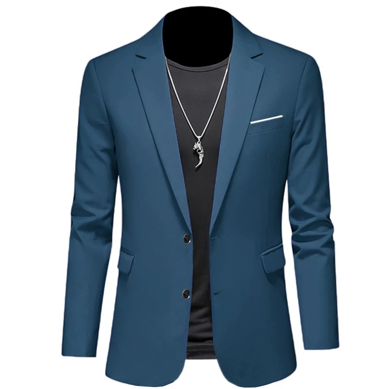 2024 Fashion New Men's Casual Business Slim Fit Formal Dress Blazers Jacket Suit Coat