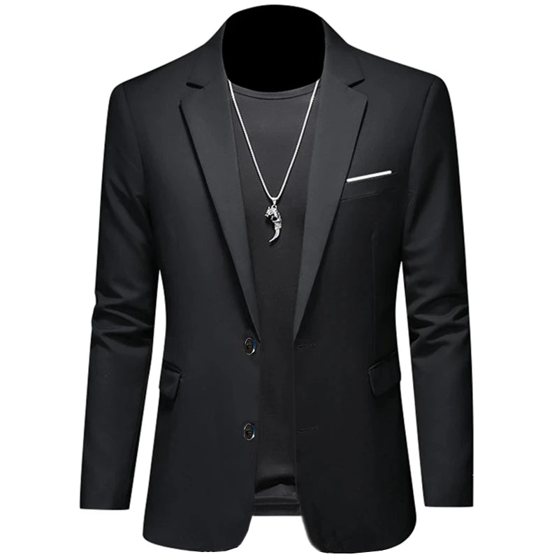 2024 Fashion New Men's Casual Business Slim Fit Formal Dress Blazers Jacket Suit Coat