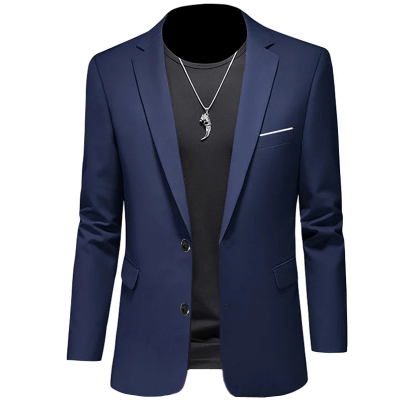 2024 Fashion New Men's Casual Business Slim Fit Formal Dress Blazers Jacket Suit Coat