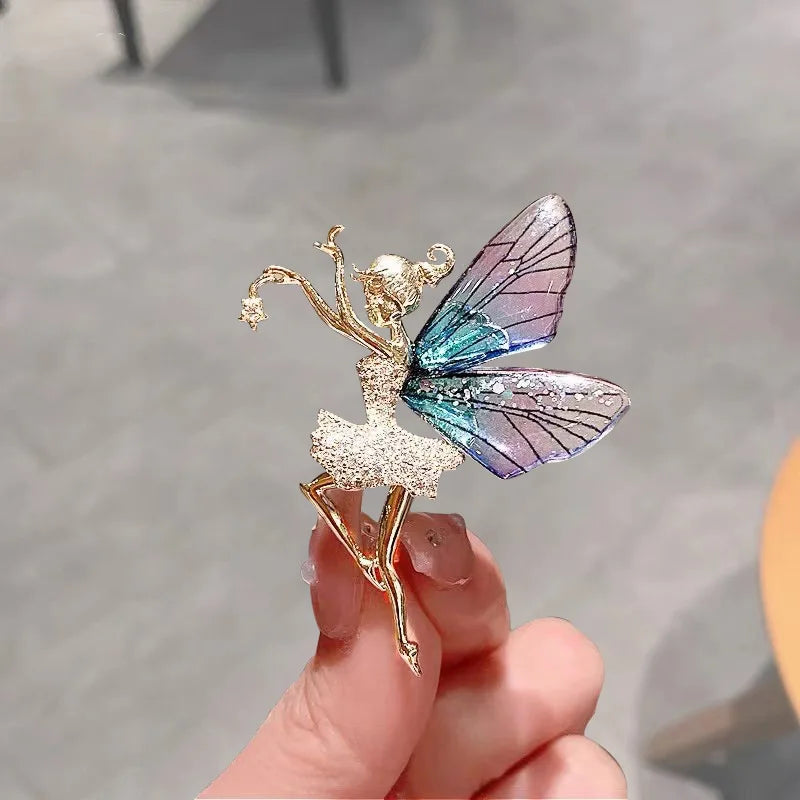 Cute Animal Enamel Insect Dancing Girl Brooches Delicate Little Bee Bird Scarf Dress Coat Lapel Pins Bag Accessories Best Gifts