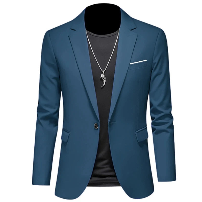 2024 Fashion New Men's Casual Business Slim Fit Formal Dress Blazers Jacket Suit Coat