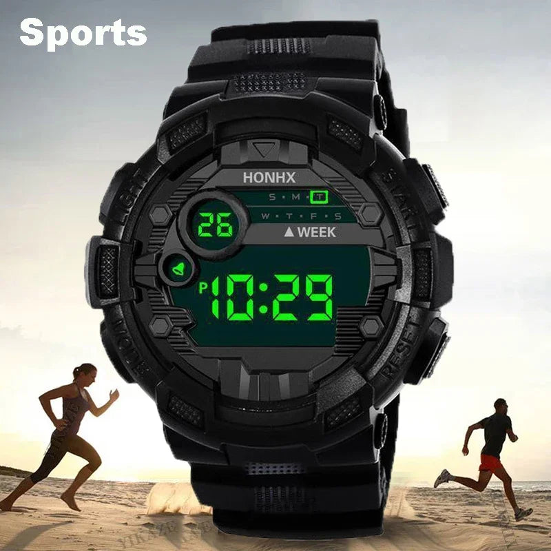 YIKAZE Y04 Men Sports Watch Simple Style Luminous Date Man Digital Watch Multifunctional Waterproof Smart Led Electronic Watches