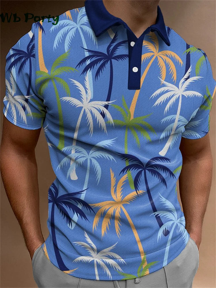 Simple Graphic T shirts Polo T shirt Men Lapel T-shirts for Men Fashion Casual Men's Shirts Mens Clothes Simple 3D Print Tops