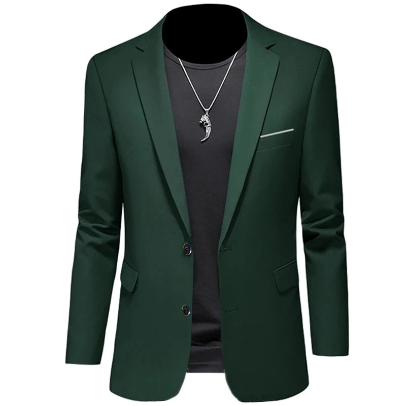 2024 Fashion New Men's Casual Business Slim Fit Formal Dress Blazers Jacket Suit Coat