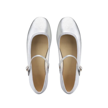 Zapatillas French Flat Bottomed Women Shoe Autumn Shallow Cut Mary Jane Shoe One Line Leather Shoe Ballet Single Shoe Women Shoe