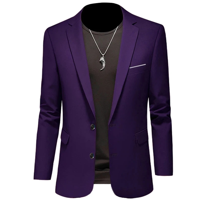 2024 Fashion New Men's Casual Business Slim Fit Formal Dress Blazers Jacket Suit Coat