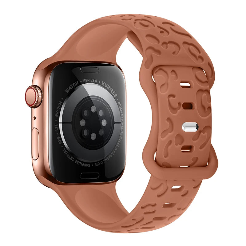 Strap For Apple Watch Band 45mm 44mm 42mm 41mm 40mm 49mm 38mm 40 mm Engraved correa bracelet iwatch series ultra 7 se 3 6 8 5 4