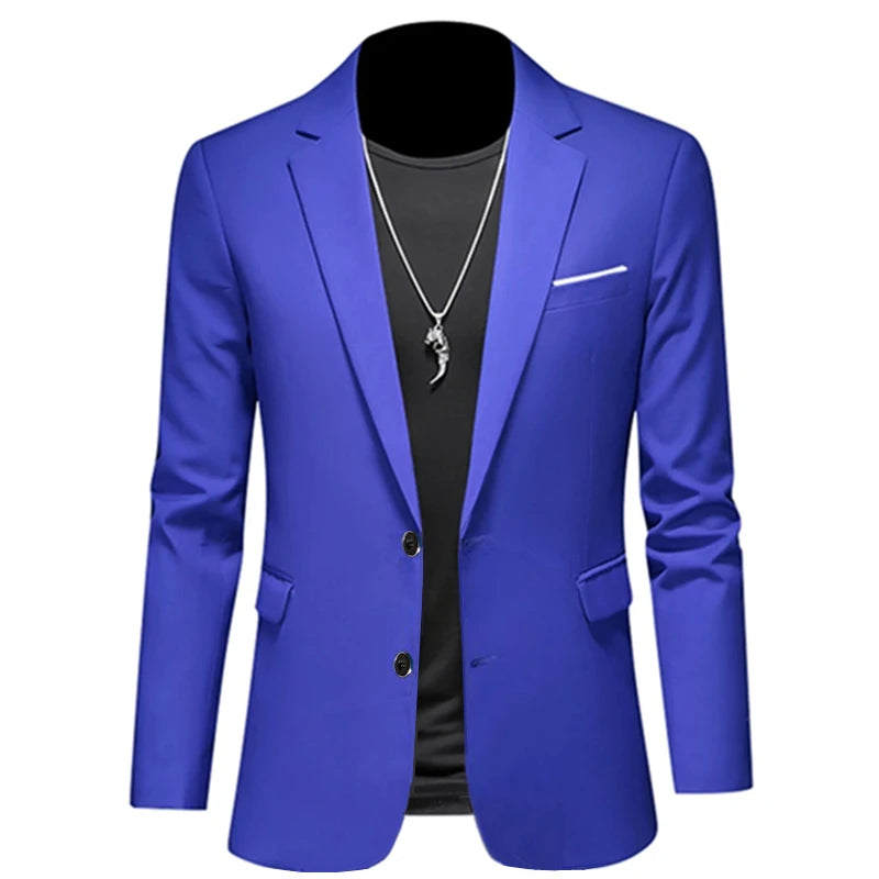 2024 Fashion New Men's Casual Business Slim Fit Formal Dress Blazers Jacket Suit Coat