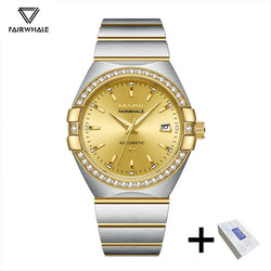 Original Automatic Watch Men Luxury Brand Diamond Stainless Steel Mechanical Timepiece Business Fashion Dive Oriental Watches